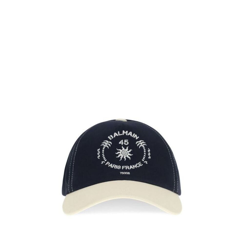 Balmain Blue Cotton Cap (Baseball Men's Hat)